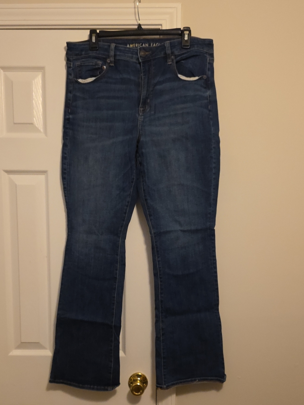 American Eagle Outfitters Dark Blue High Rise Skinny Kick Jeans